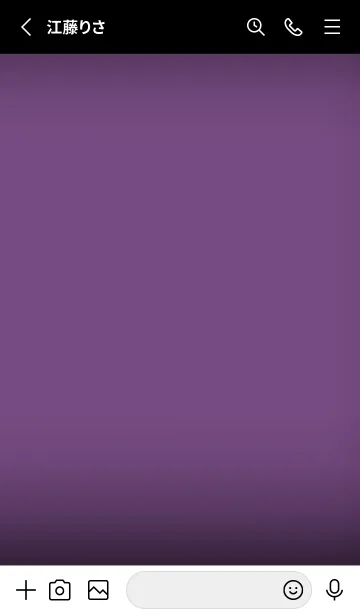 [LINE着せ替え] Black & Mauve Purple Theme V5 (JP)の画像2