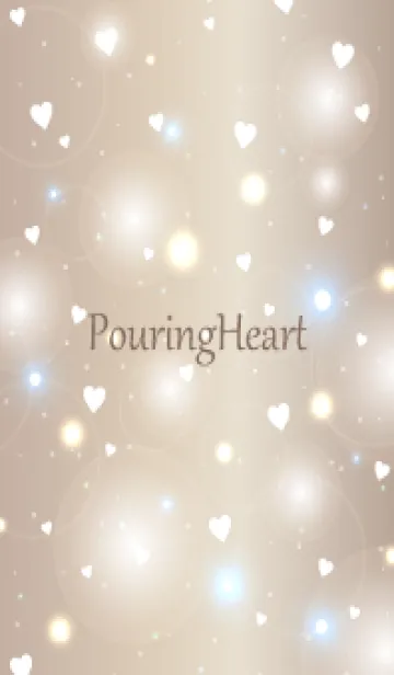 [LINE着せ替え] Pouring Heart - BROWN 14の画像1