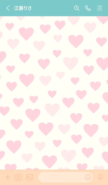 [LINE着せ替え] たくさんハート シンプル14の画像2