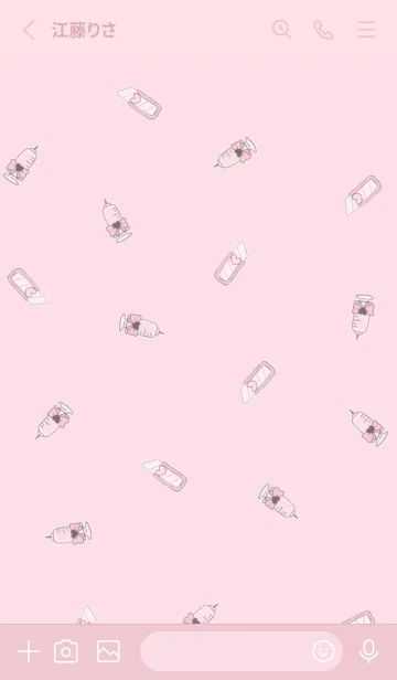 [LINE着せ替え] シンプル地雷ちゃん♡ピンクの画像2