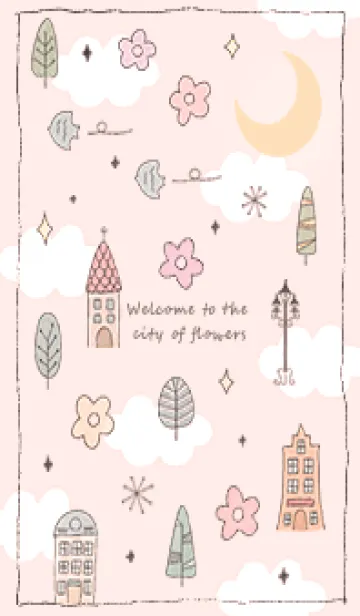 [LINE着せ替え] babypink♡花の咲く街09_1の画像1