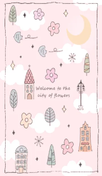 [LINE着せ替え] pink♡花の咲く街10_1の画像1