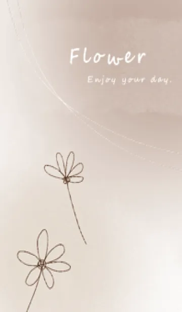 [LINE着せ替え] brown♡大人お洒落な花02_1の画像1