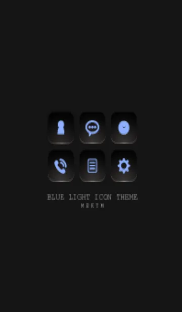 [LINE着せ替え] BLACK-BLUE LIGHT ICON THEME SWITCH 18の画像1