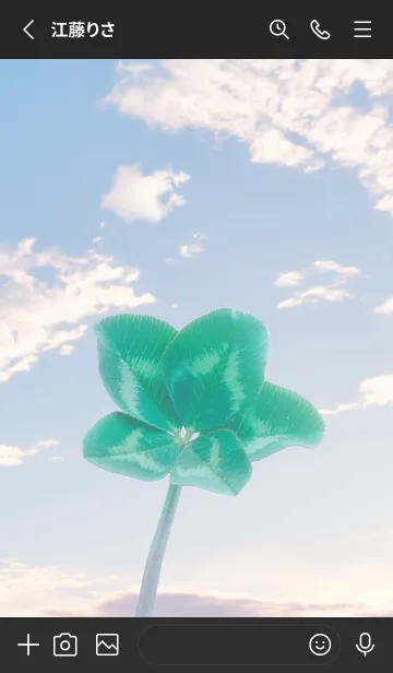 [LINE着せ替え] 本物ラッキークローバー 5-leaf #2-35の画像2