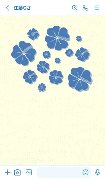 [LINE着せ替え] Piano clover ペールサルビアブルーの画像2