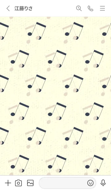 [LINE着せ替え] 2連符柄  蒸栗色の画像2