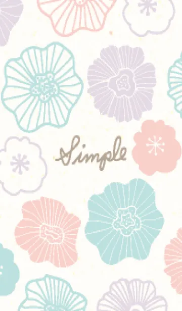 [LINE着せ替え] 北欧風 お花 可愛い7の画像1