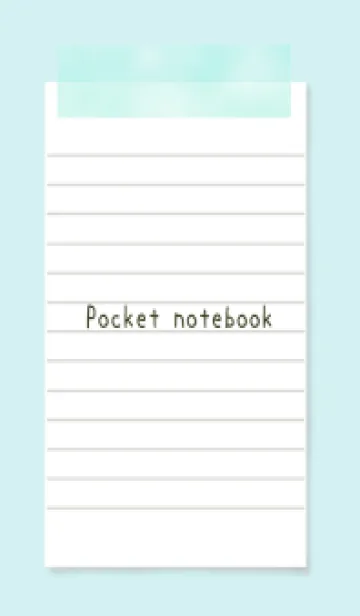[LINE着せ替え] 白いメモ帳/スカイブルーの画像1