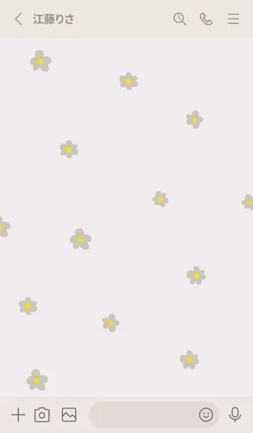 [LINE着せ替え] 茶色い小花10の画像2