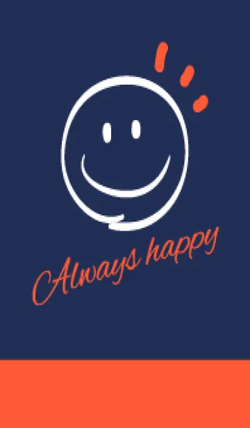 [LINE着せ替え] Always happy -Navy&Orange 2-の画像1