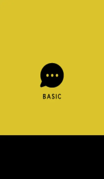 [LINE着せ替え] Basic マスタード×ブラックの画像1