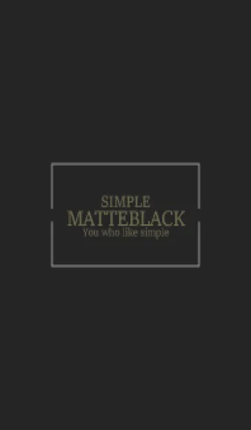 [LINE着せ替え] MATTE BLACK - SIMPLE 18の画像1