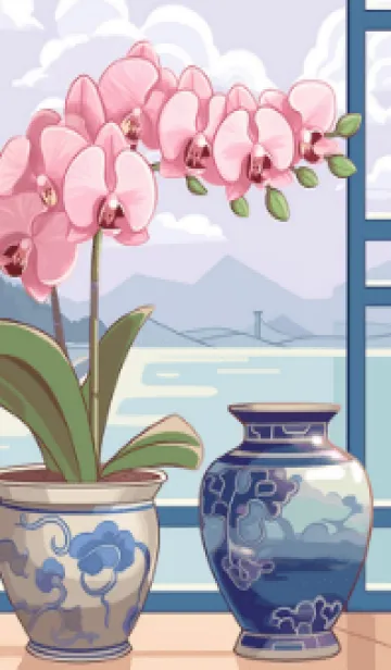 [LINE着せ替え] Beautiful Chinese style Phalaenopsisの画像1