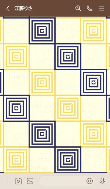 [LINE着せ替え] 和音 市松模様 音符  マルベリーの画像2