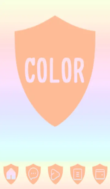 [LINE着せ替え] beige color rainbow Y04の画像1