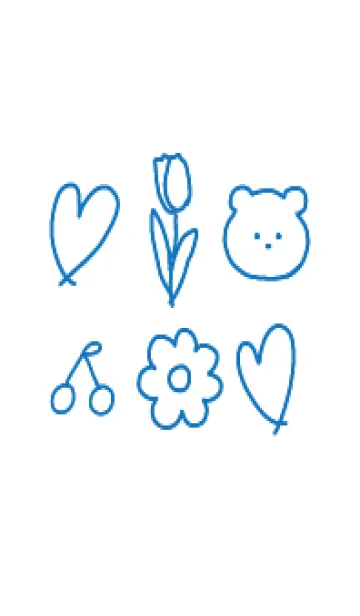 [LINE着せ替え] 大人のおしゃれ着せかえ_blueの画像1