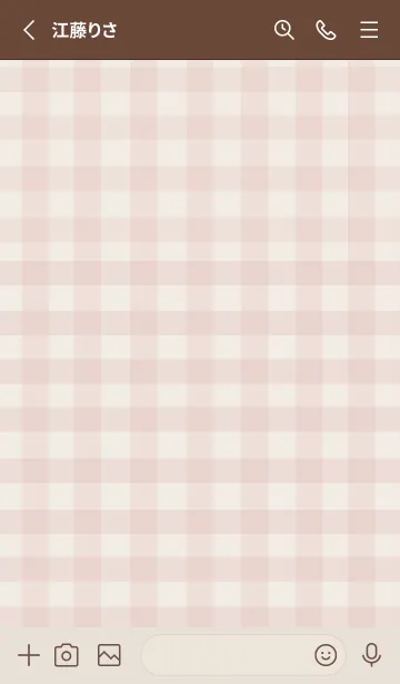 [LINE着せ替え] 大人のシンプルハート=check beigepink=の画像2