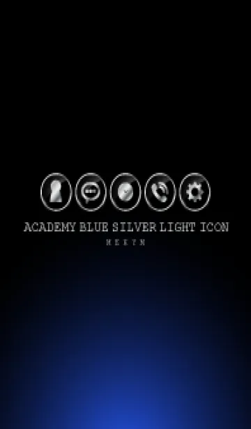 [LINE着せ替え] SILVER LIGHT ICON THEME -Academy Blue-の画像1