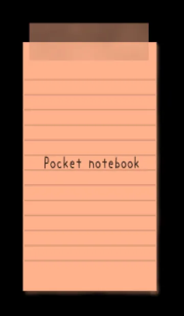 [LINE着せ替え] 橙色のメモ帳/ブラックの画像1
