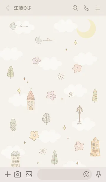 [LINE着せ替え] beige♡花の咲く街05_1の画像2