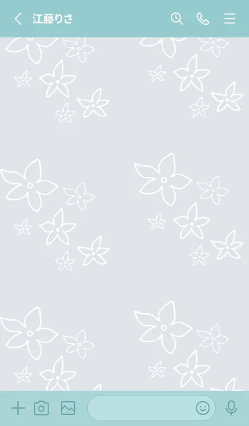 [LINE着せ替え] 白い線の小さい花23の画像2