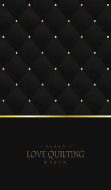 [LINE着せ替え] LOVE QUILTING - BLACK 17の画像1