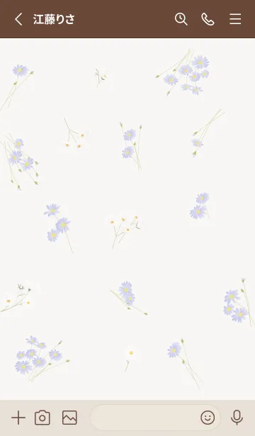 [LINE着せ替え] brown優しい小花柄03_1の画像2