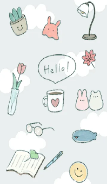 [LINE着せ替え] bluegreen♡読書の秋06_1の画像1