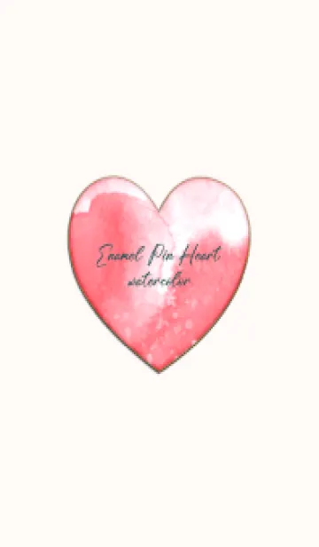 [LINE着せ替え] Enamel Pin Heart watercolor 26の画像1