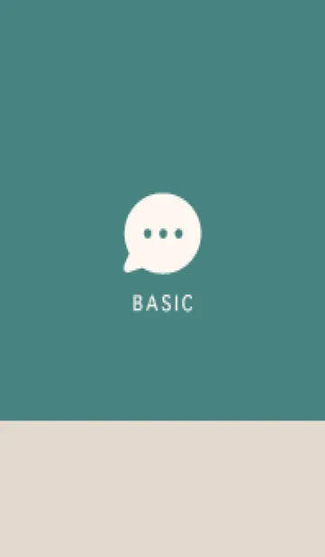 [LINE着せ替え] Basic ピーコック×グレージュの画像1