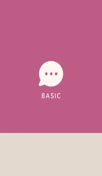 [LINE着せ替え] Simple&Basic グレージュ×ローズピンクの画像1