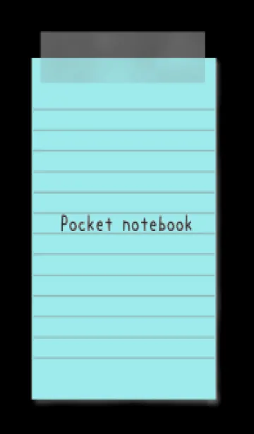 [LINE着せ替え] 水色のメモ帳/ブラックの画像1