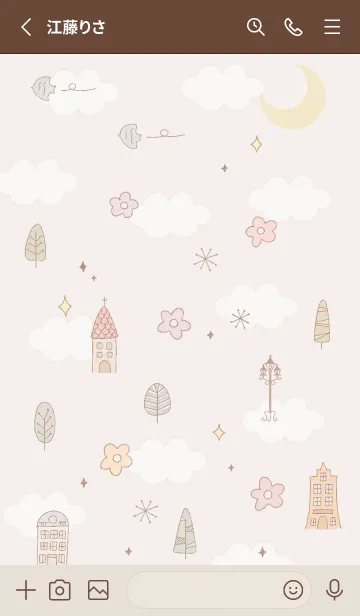 [LINE着せ替え] pinkbrown♡花の咲く街08_1の画像2