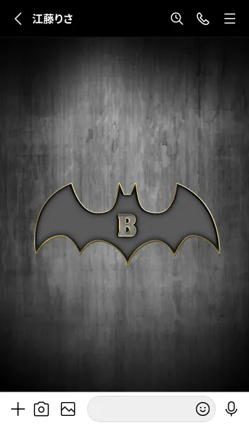 [LINE着せ替え] Enamel pin bat initial Bの画像2