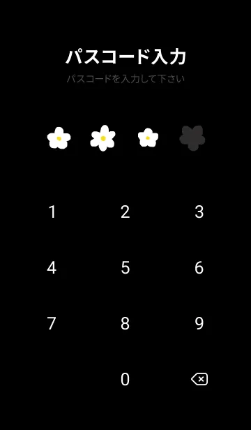 [LINE着せ替え] flower pattern / black2の画像4