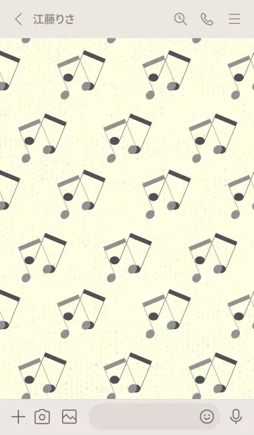 [LINE着せ替え] 2連符柄  鼠色の画像2