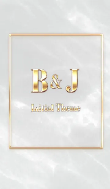[LINE着せ替え] 【 B&J 】Initial Theme Gold - グレーの画像1