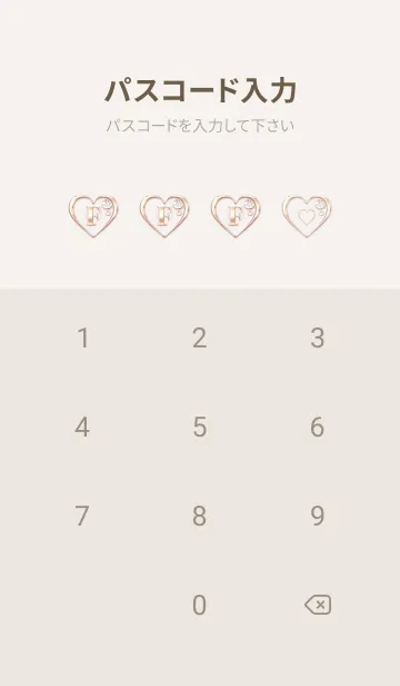 [LINE着せ替え] 【 F 】 Heart Charm & Initial - PBの画像4