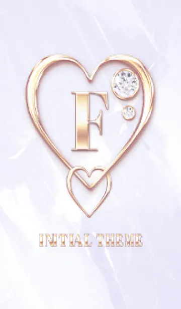 [LINE着せ替え] 【 F 】 Heart Charm & Initial - Purple 1の画像1