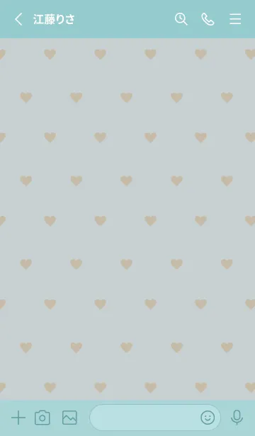 [LINE着せ替え] ハート ブラウン15の画像2