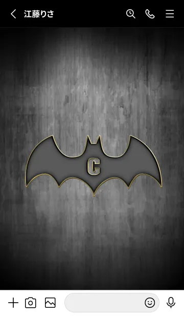 [LINE着せ替え] Enamel pin bat initial Cの画像2