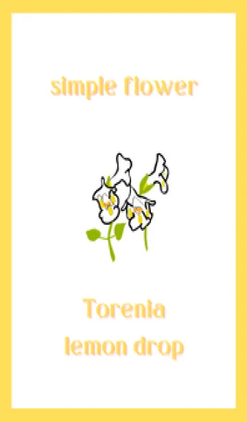 [LINE着せ替え] sipmle flower 09 トレニア レモンドロップの画像1
