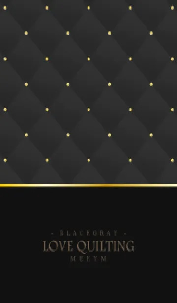 [LINE着せ替え] LOVE QUILTING - BLACK GRAY 17の画像1