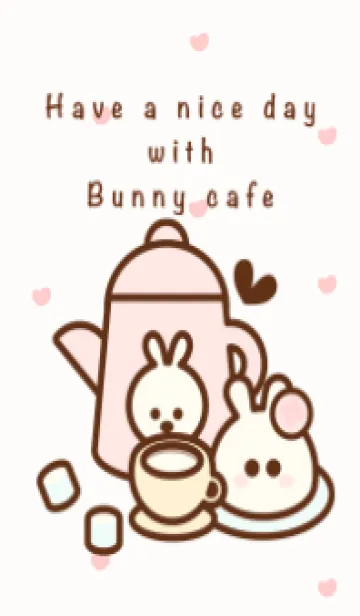 [LINE着せ替え] Pastel bunny cafe 6の画像1