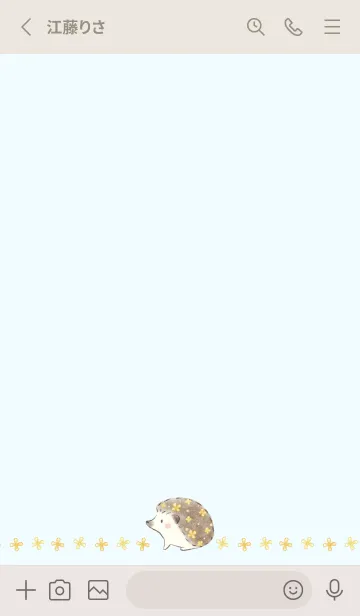 [LINE着せ替え] ハリネズミと金木犀 -ブルー-の画像2