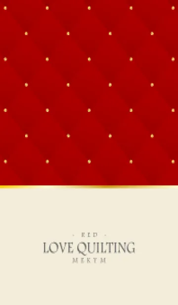 [LINE着せ替え] LOVE QUILTING - RED 17の画像1