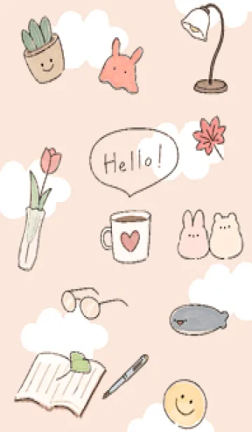 [LINE着せ替え] orange♡読書の秋13_1の画像1