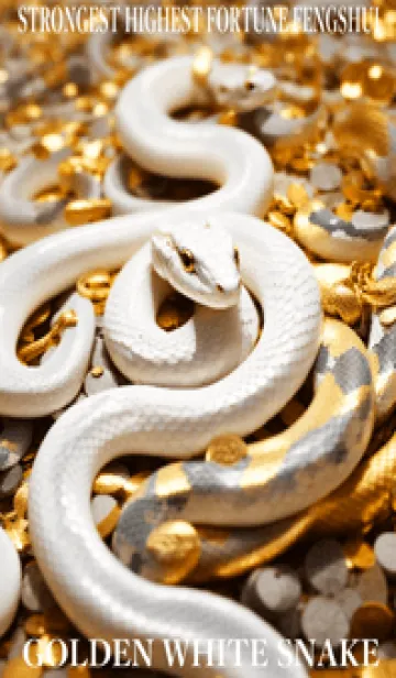 [LINE着せ替え] 金運上昇 黄金と白蛇 幸運の53の画像1