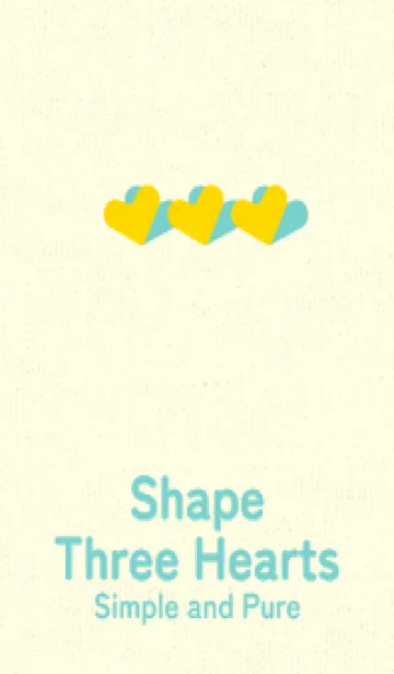 [LINE着せ替え] 3つのハート型の着せかえ 黄色の画像1